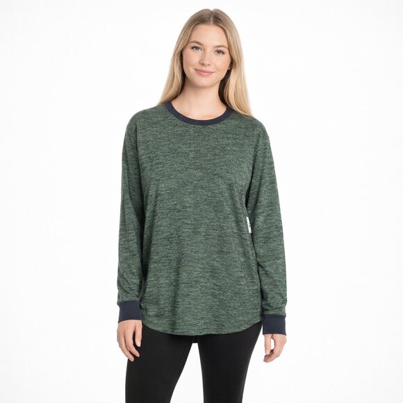 LuLaRoe Tops - NWT LuLaRoe Hudson Long Sleeve Tee Heather Green XS #A1636